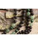 Amber teething necklace - Gemstone - Amber and semi-percious stones 